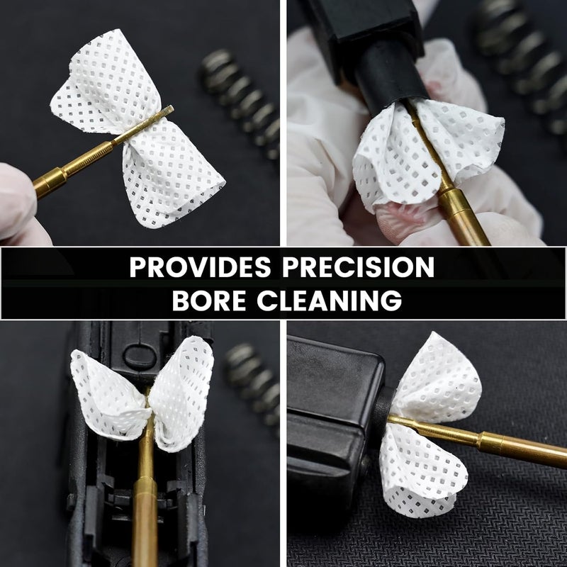 PINGMIC Gun Cleaning Supplies, 2" Lint Free Patches, Highly Absorbent Square Cloth, Fit for Most Caliber Gun Cleaning Kit - Image 4